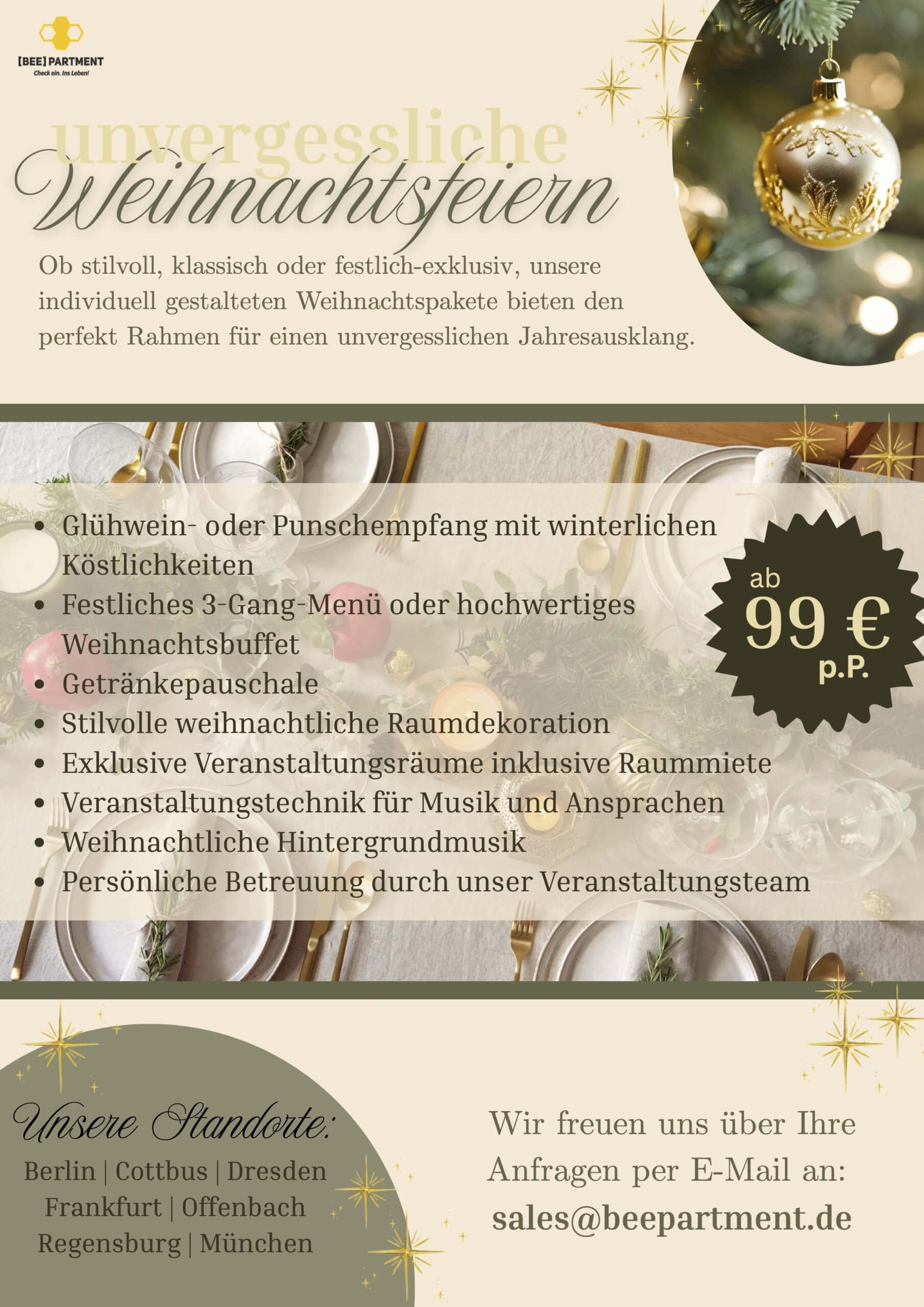 Weihnachtsfeiern