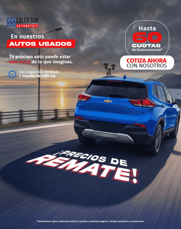 Auto usado Chevrolet en oferta con financiamiento hasta 60 cuotas.