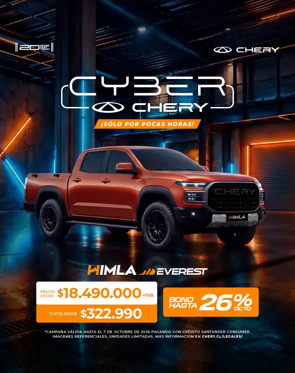 Camioneta Chery Cyber 2023 en exhibición en sala de ventas.