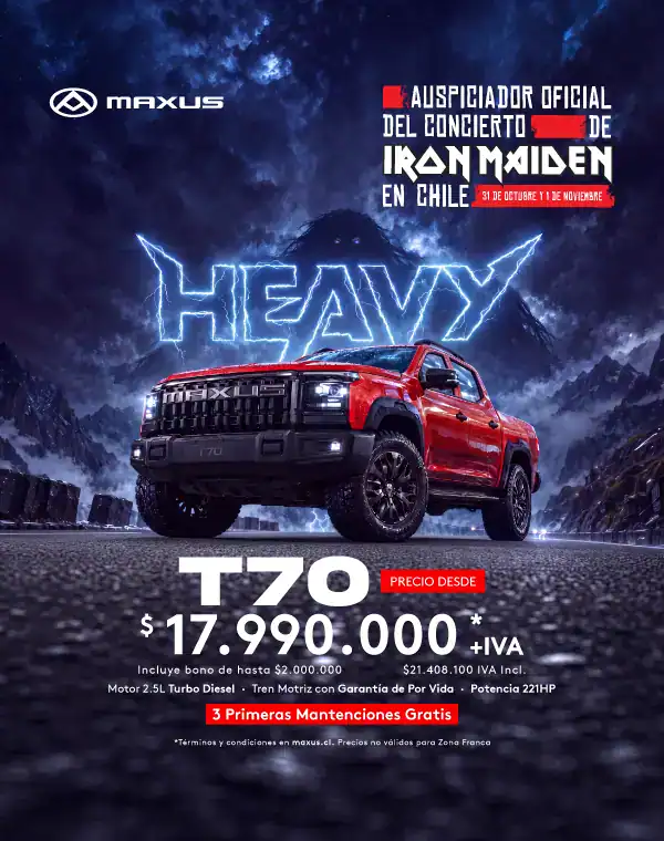 Camioneta Maxus T70 en promoción con precio desde 17.990.000 pesos.