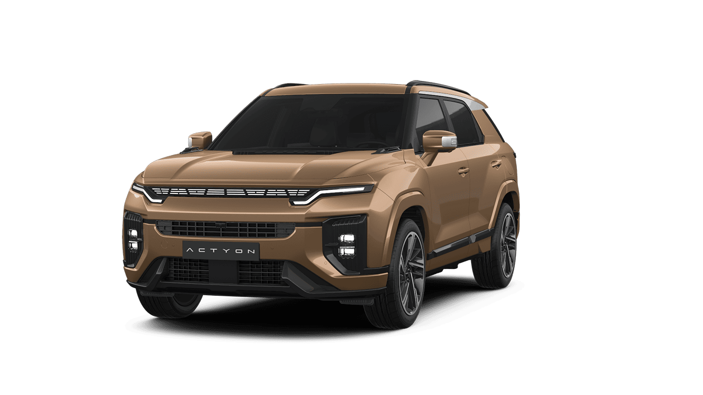 Crossover SUV de color beige de Salfa Sur Automotriz en exhibición.