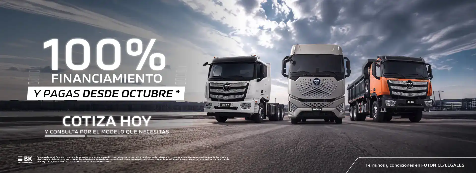 Camiones nuevos de diferentes marcas en Salfa Sur Automotriz.