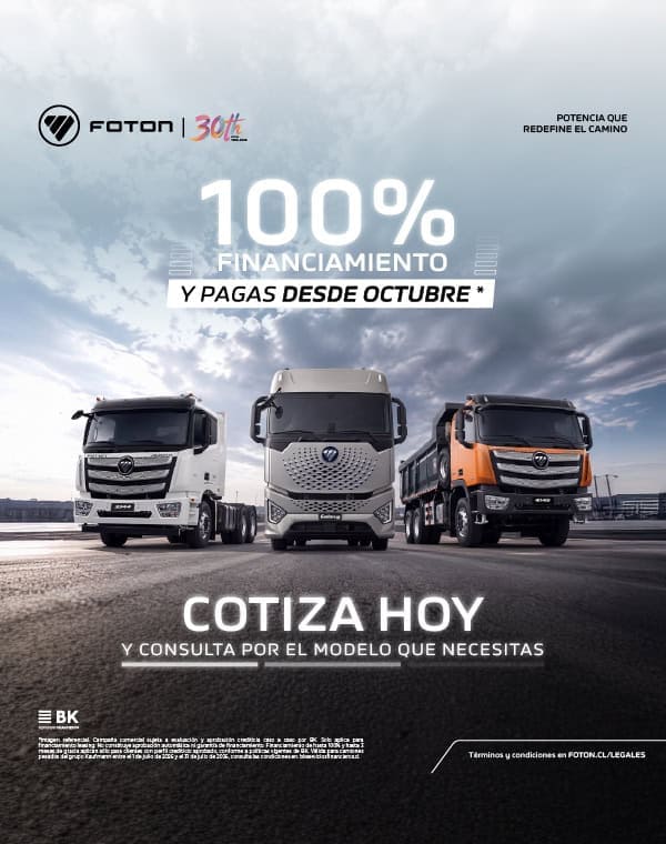 Camiones Foton en promoción con financiamiento y pago desde octubre.