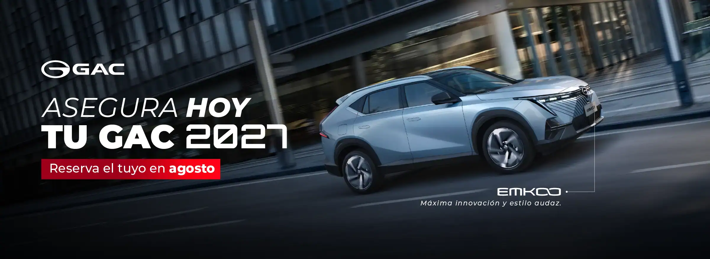 Nuevo GAC 2027 en exhibición en la ciudad.