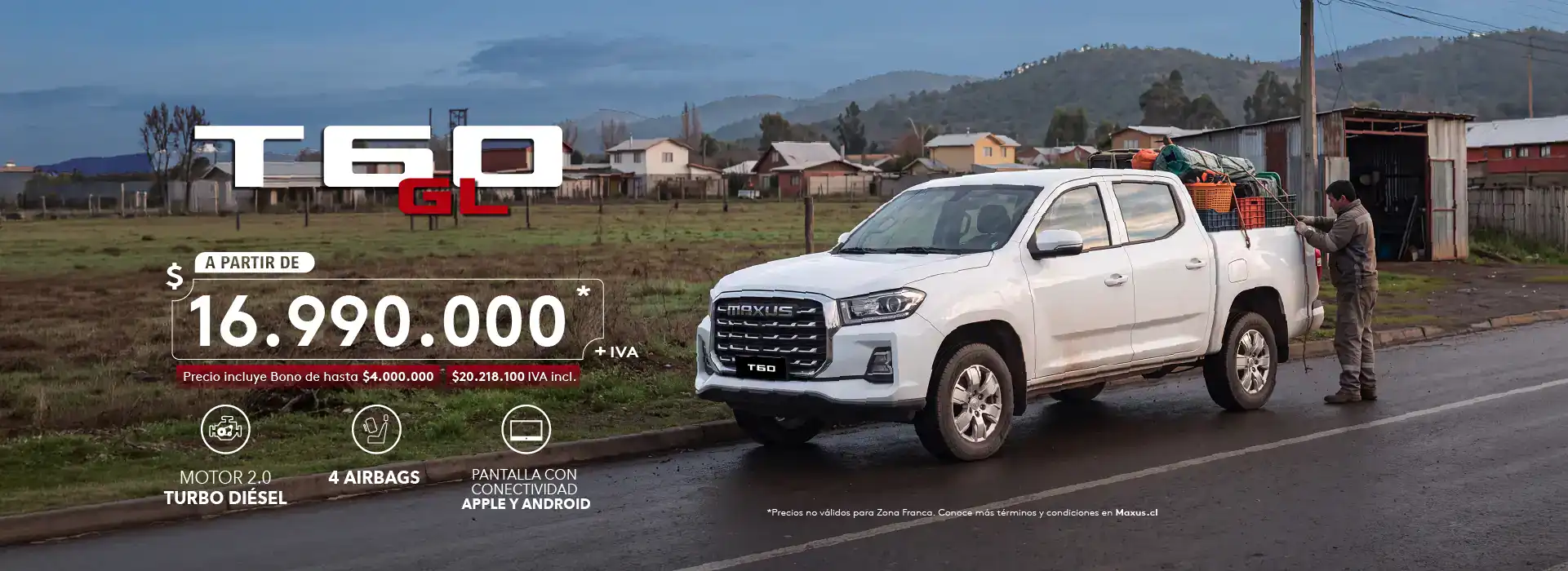 Camioneta Chevrolet T60 GL en venta desde $16.990.000 en Salfa Sur Automotriz.