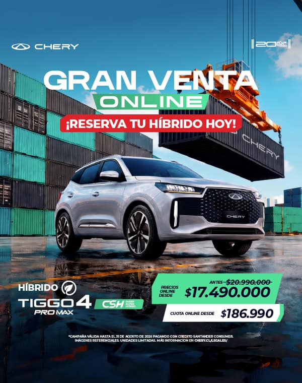 Venta de vehículo híbrido Chery Tiggo 4 Pro Max en línea.