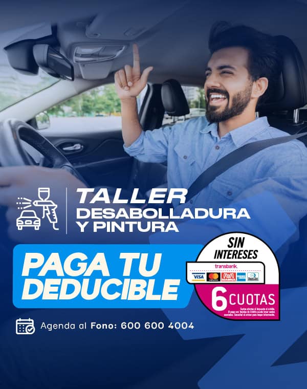 Taller de desabolladura y pintura con promoción de pago en cuotas.