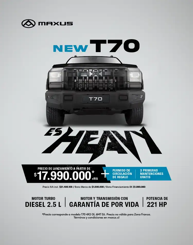 Camioneta Maxus T70 nueva, potente y resistente para trabajo pesado.