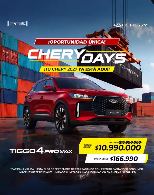 Nuevo Chery Tiggo 4 Pro Max en promoción con precio especial.
