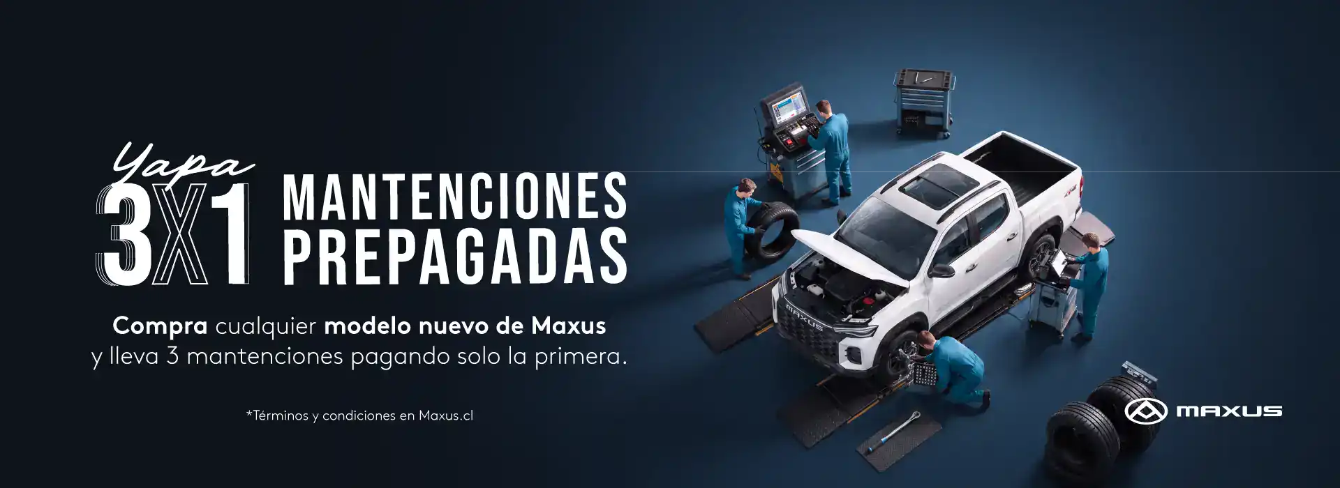 Servicio de mantenimiento Maxus con 3x1 en Valdivia.