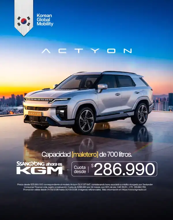 Nuevo SsangYong KGM con capacidad de 700 litros en maletero.