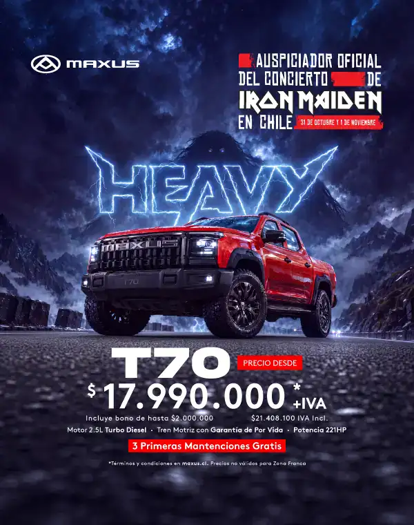 Camioneta Maxus T70 en promoción con precio desde 17.990.000 pesos.