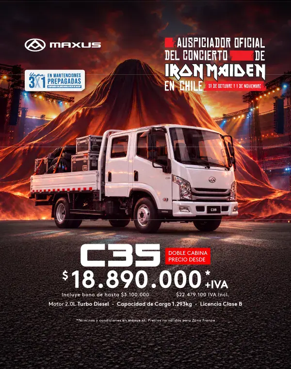 Camión Maxus C35 con doble cabina en oferta especial.