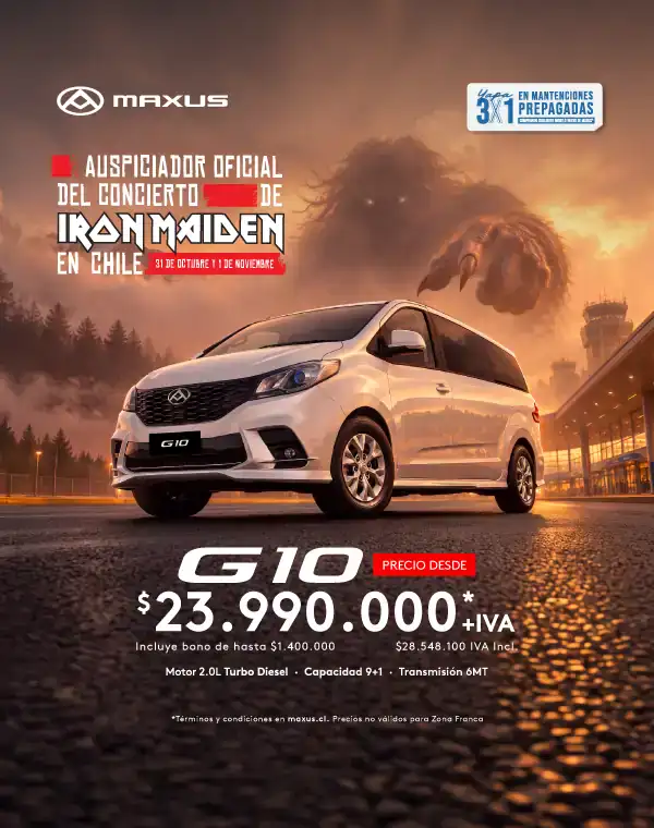 Minivan Maxus G10 en promoción con precio desde $23.990.000.