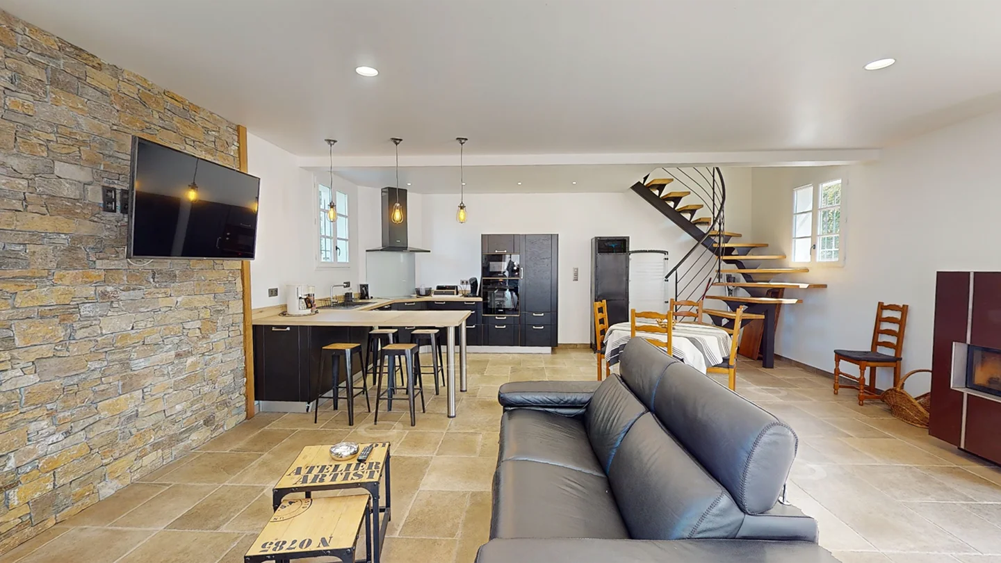 Espace de Vie - Vue 2 • Gîte Villa Harriet ©