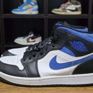 Jordan 1 Mid White Black Racer Blue B9