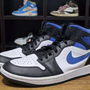 Jordan 1 Mid White Black Racer Blue B9 - Image 4