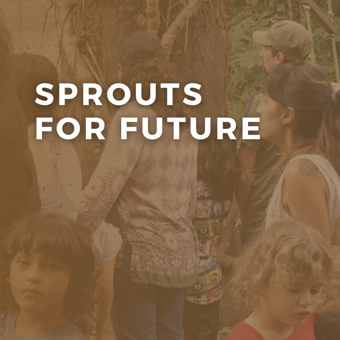 Group of young people together in outdoor setting for Sprouts for Future project.