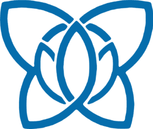 Global Ecovillage Network logo with interconnected loops in blue.