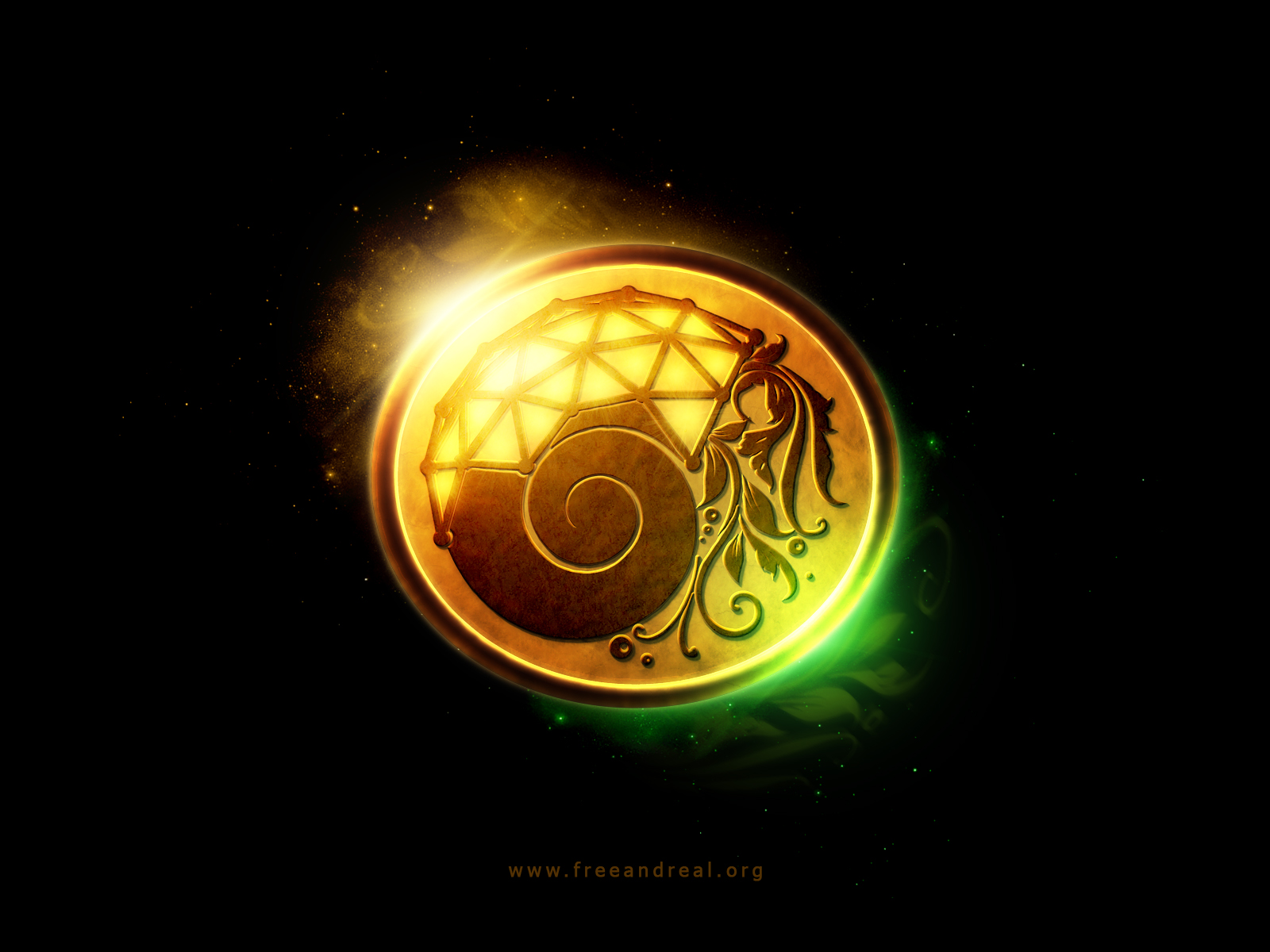 Global Ecovillage Network symbol with solar design and geometric circle.