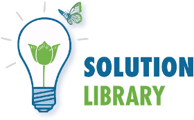 Global Ecovillage Network ecosystem concept with light bulb and leaf.