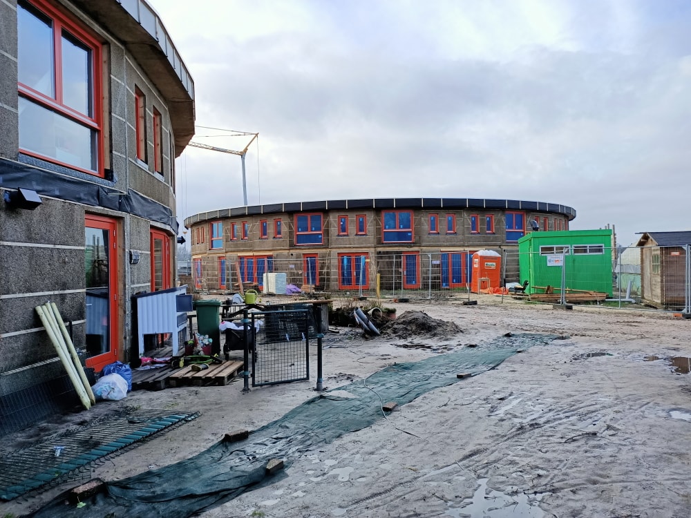 Global Ecovillage Network at Boekel Ecovillage construction site.