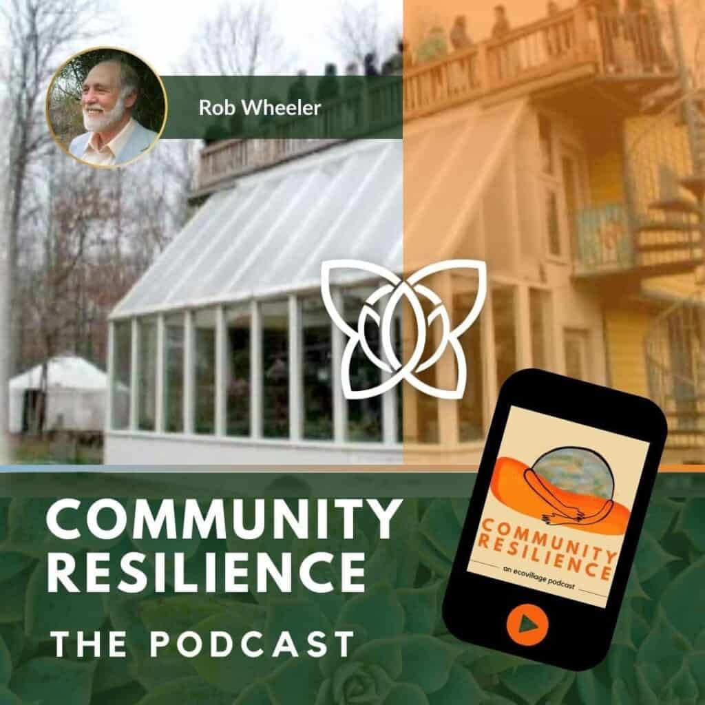 Global Ecovillage Network community resilience podcast cover image.