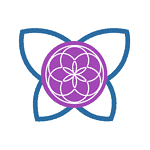GEN emblem showing a purple circular motif with a geometric flower pattern inside a blue four-petal形.