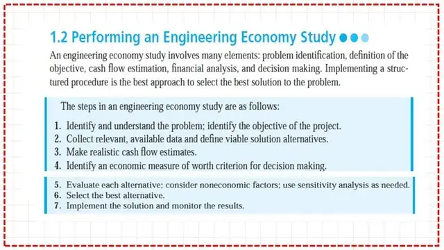 Performing an engineering economy study.