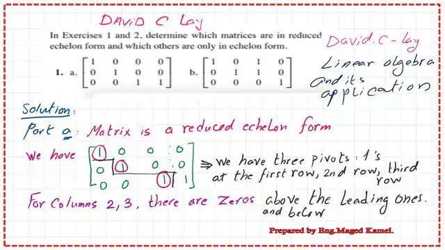 1-Part a-exercise 1 for reduced echelon Part a-exercise 1 for reduced echelon