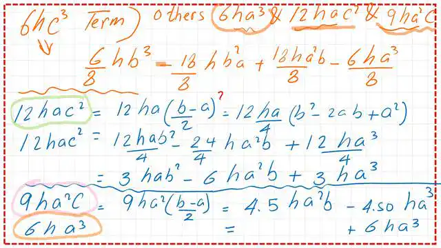 page 6-calculation for Iy for the trapezium. calculation for Iy for the trapezium.