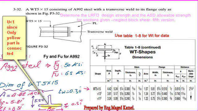 1-practice-problem-3-32 Practice problem 3-32 for Transverse weld of a WT section