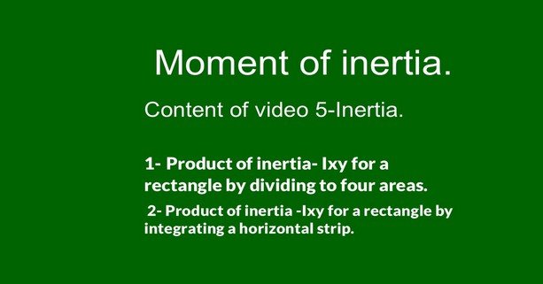 Data for video 5-inertia