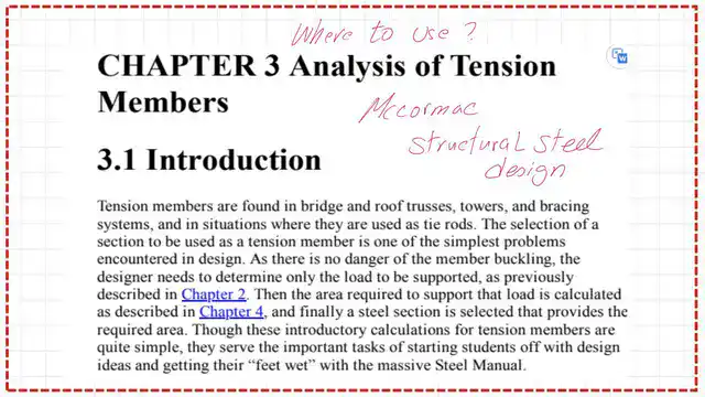 Where to use tension members?