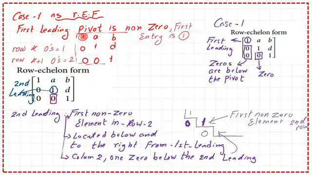 Case 1 reduced echelon form