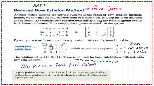 Example for RREF