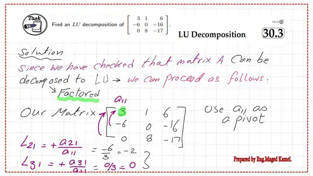 Slide3-Post 5-linear-num Find the values of L21,L31.