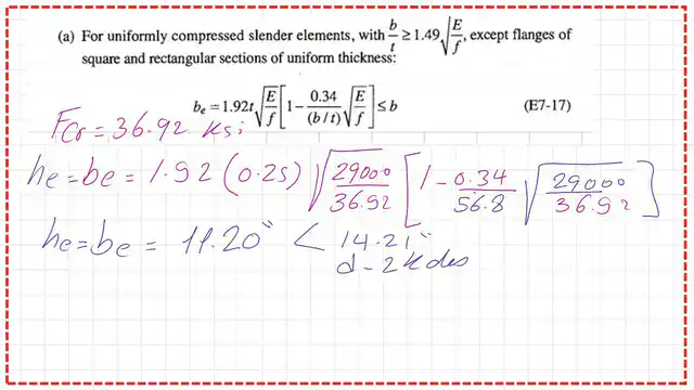 Estimate the new value for he, or the effective height