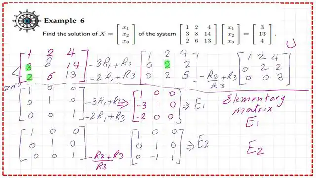 Use elementary matrices to get the upper matrix of matrix A.