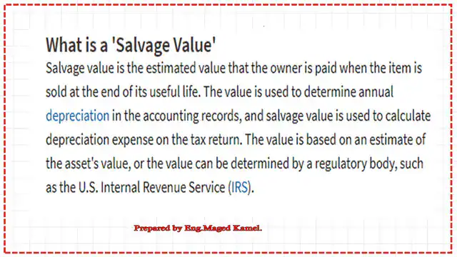 Page 4- post 10 economy What is salvage value?
