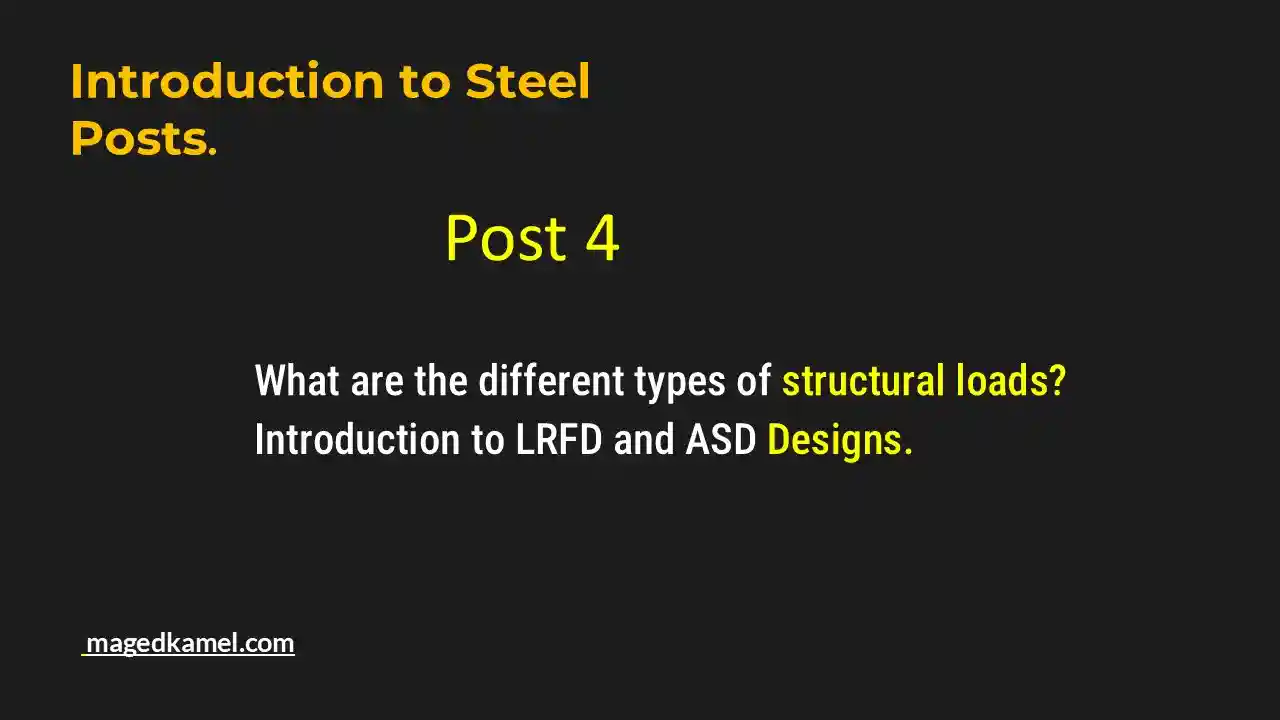 Brief illustration for post 4 for introduction to structural steel post.