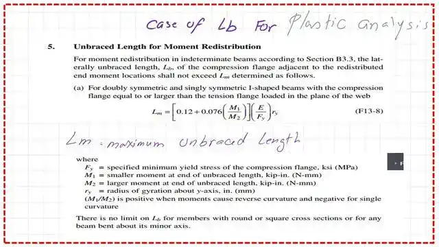 page 10-post 29-steel beam Reference to equation F13-8 for Lm equation.