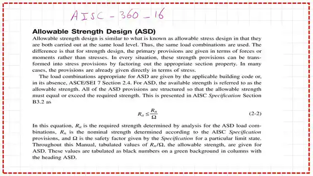 page 14-post 4-introduction to steel. ASD design information
