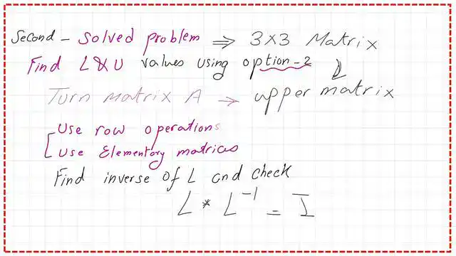Post 12-01- content of post 12 Second solved Problem for a 3x3 Matrix