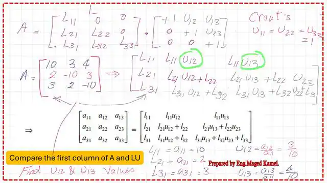 Post 12-03- Find L11-L21 and L31 Find L11, L21 and L31