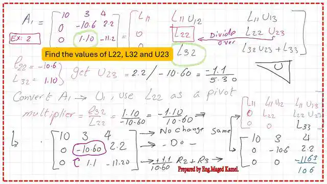 Post 12-05- Find-L22-L32 and U23 Find L22, L32 and U23