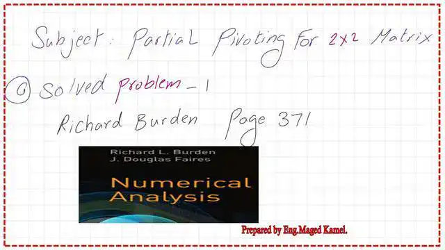 Post 13-01- content- of- post- 13 Gauss Elimination with Partial Pivoting: A Complete Guide- 2x2 Matrix