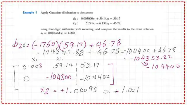 Post 13-03-find- the- value- of X2 Find the value of x2 before partial pivoting.