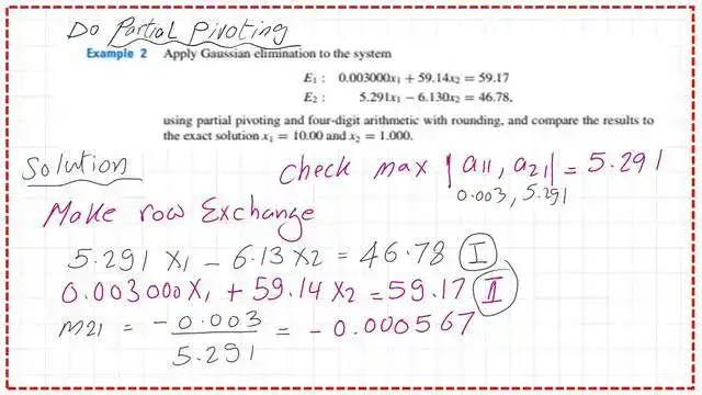 Post 13-06- Start-Partial- Pivoting Perform the partial pivoting process