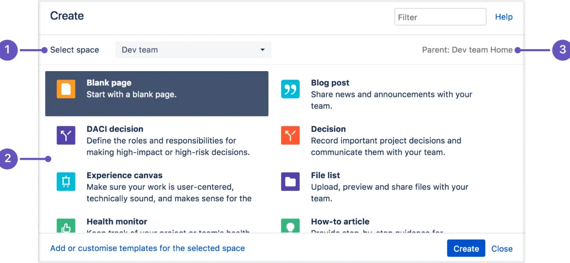 Editor de páginas de Confluence
